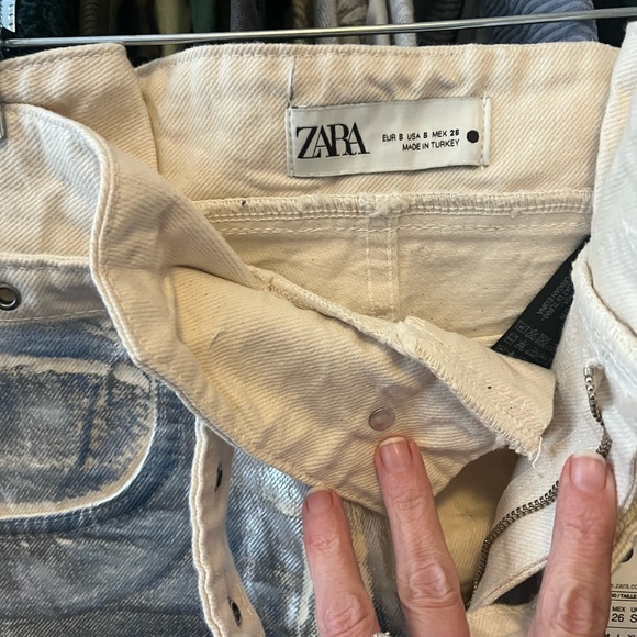 Metallic denim zara skirt - Picture 7 of 8